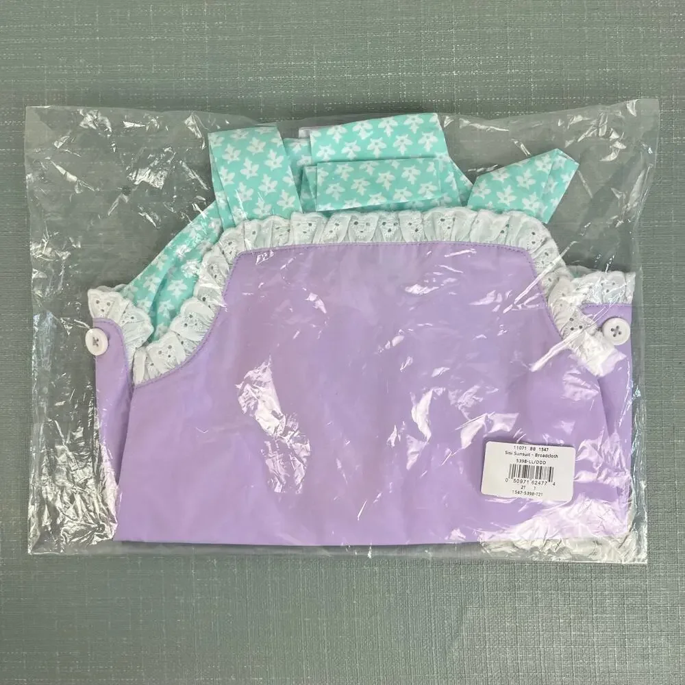 The Beaufort Bonnet Company Sisi Sunsuit Lavender with Dunmore Doo-Dad 2T NWT